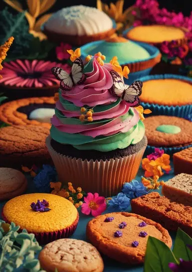 A5 Notebook, Journal | Grid Paper | 120 Pages/60 Sheets | Sweet Fantasy Cupcake No. 5 1