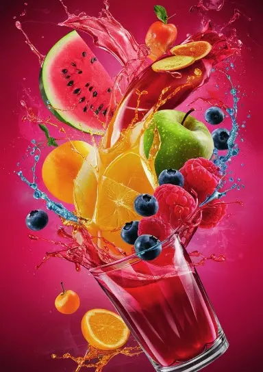 A5 Notebook, Journal | Grid Paper | 120 Pages/60 Sheets | Fresh And Juicy Fruits No. 1 1
