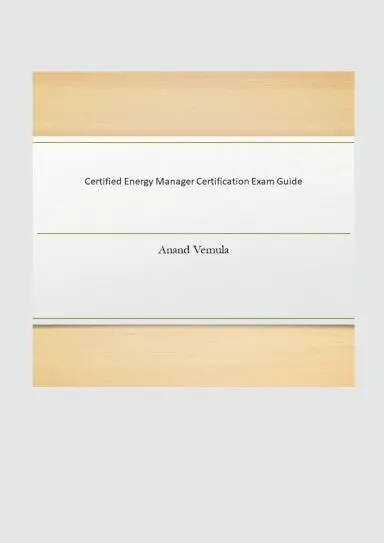 Certified Energy Manager Certification Exam Guide 1