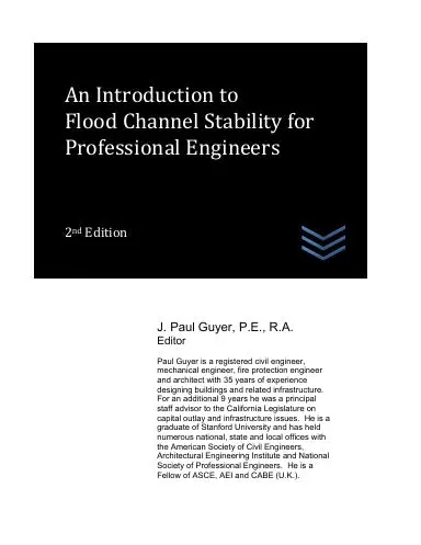 An Introduction To Flood Channel Stability For Professional Engineers 1