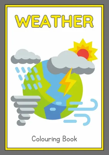 Kids Colouring Book On Weather 1