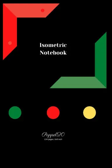 Isometric Notebook| Black Cover | 6X9 1