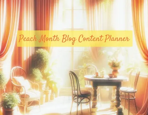 Peach Month Blog Content Planner 1