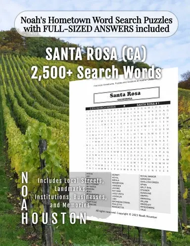 Noahõs Hometown Word Search Puzzles With Full-Sized Answers Included Santa Rosa (Ca) 1