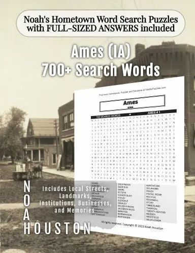 Noahõs Hometown Word Search Puzzles With Full-Sized Answers Included Ames (Ia) 1