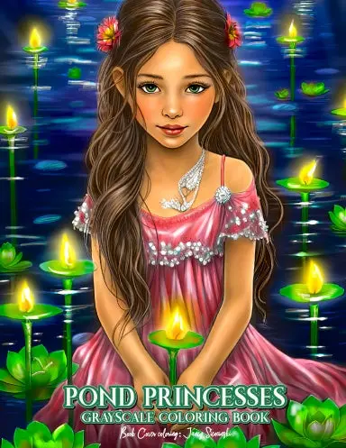 Pond Princesses Grayscale Coloring Book (Paperback) 1