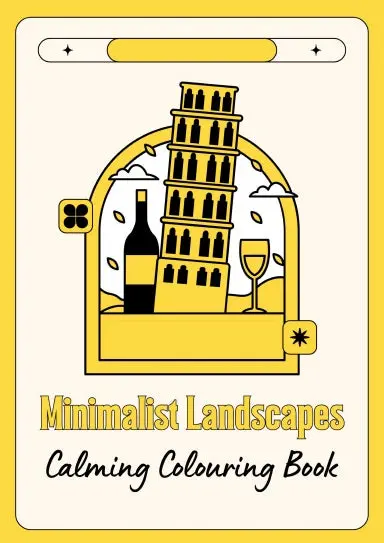 Minimalism Landscapes Adult Colouring Book 1