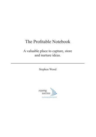 The Profitable Notebook 1