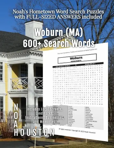 Noahõs Hometown Word Search Puzzles With Full-Sized Answers Included Woburn (Ma) 1