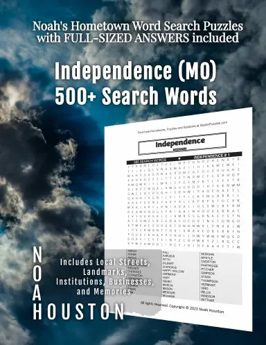 Noahõs Hometown Word Search Puzzles With Full-Sized Answers Included Independence (Mo) 1