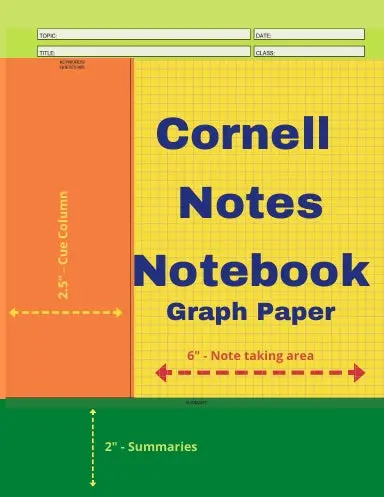 Cornell Notes Notebook Graph Paper 5X5 Coil Bound 1
