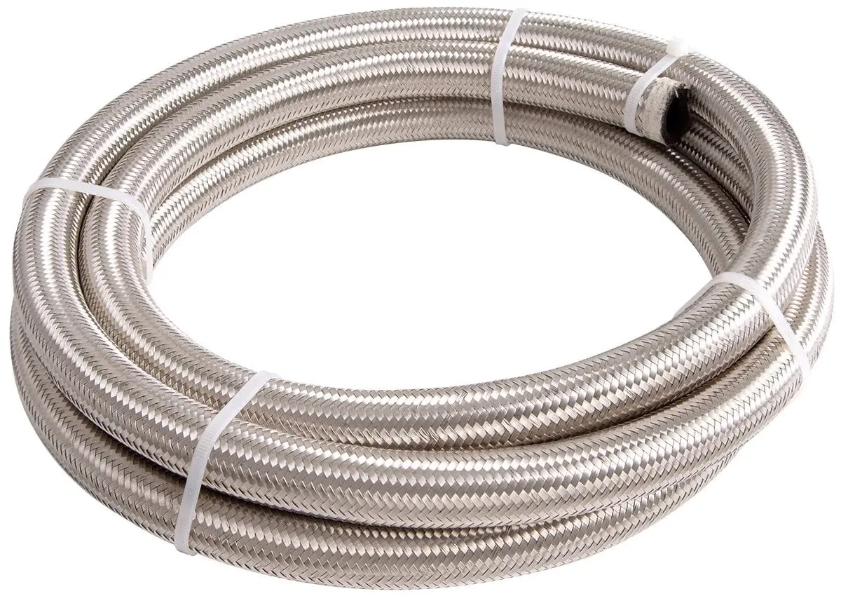 100-Series Stainless Steel -10An Braided Hose – 3 Meter Length 1