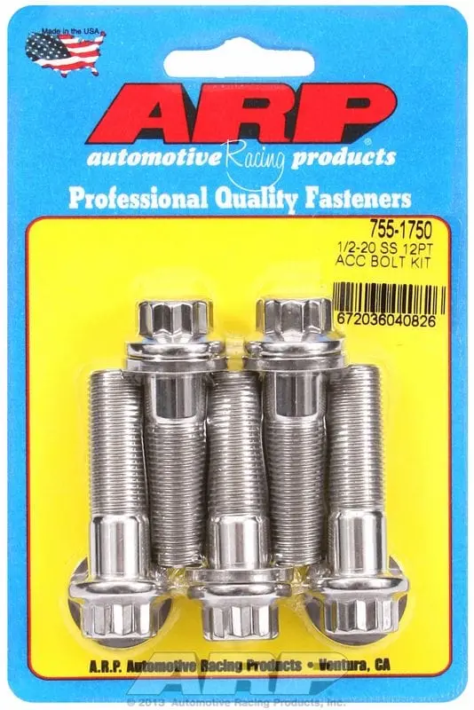 Stainless Steel 12-Point Bolt Kit – 5-Pack, High-Strength Fasteners (Ar755-1750) 1