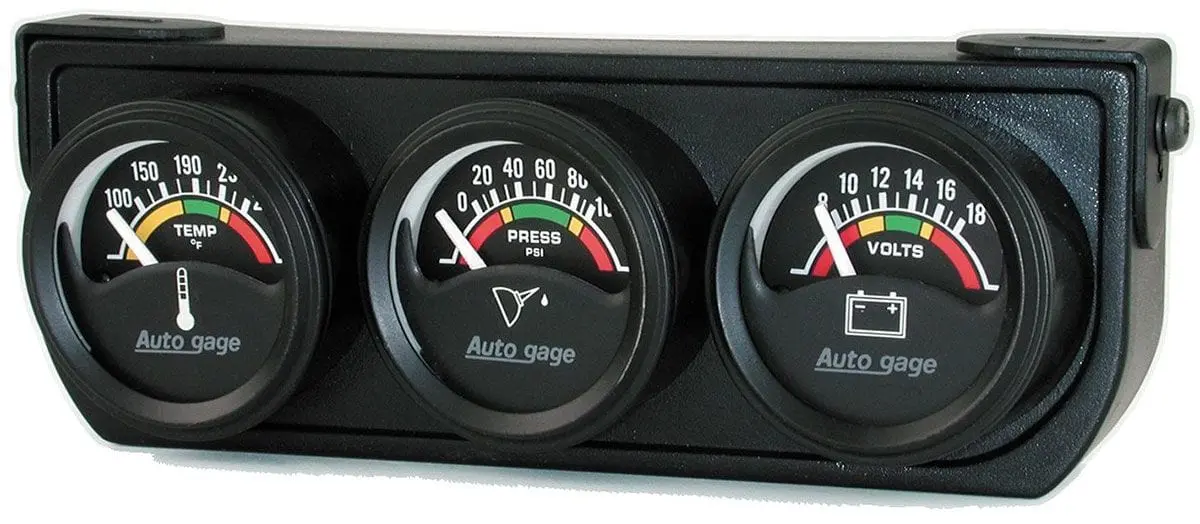 Auto Gage Au2391 Three-Gauge Dash Console – Customizable Analog Instrument Layout 1