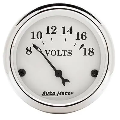Autometer Old Tyme White Analog Gauge — 2-1/16" Diameter 1692 1