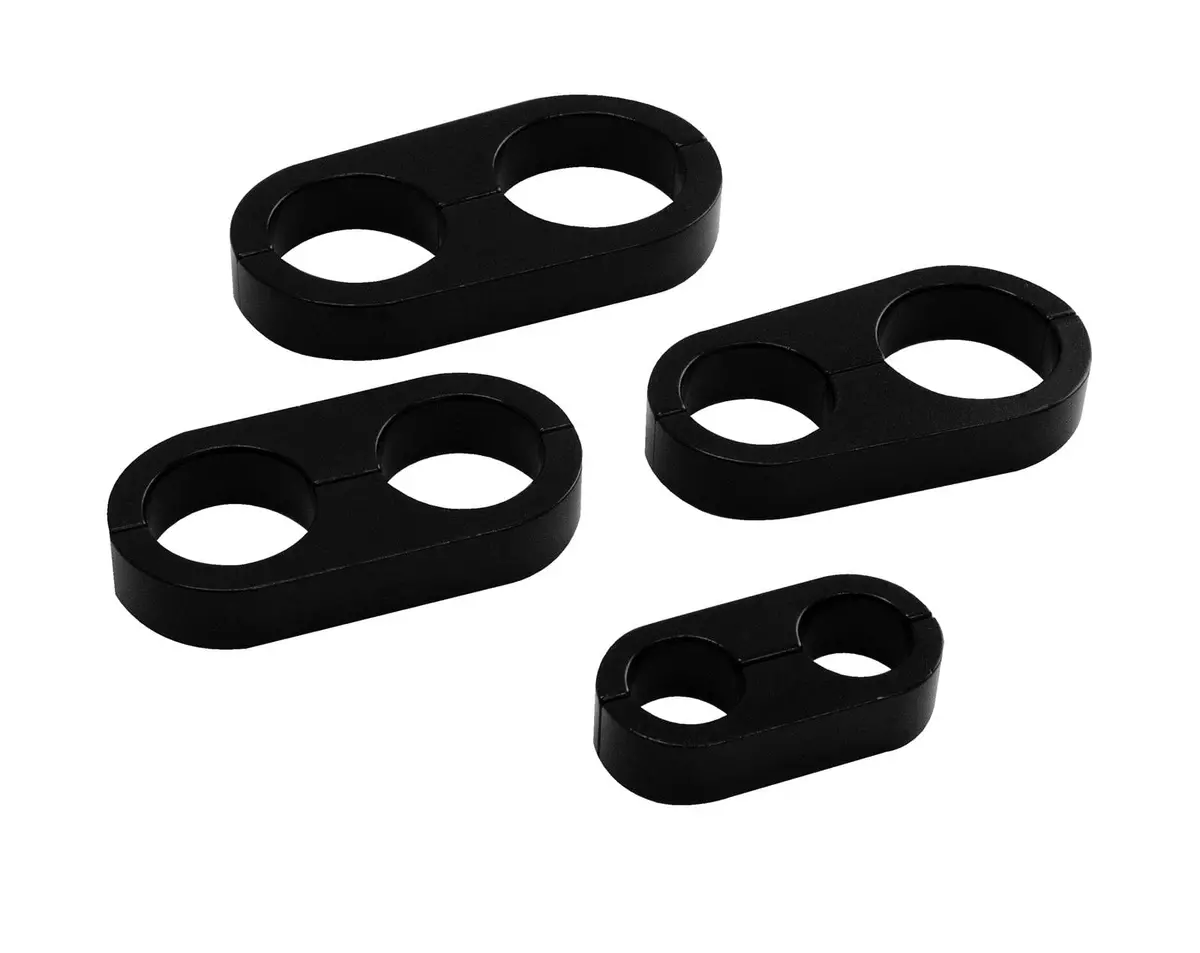 Billet Specialties Black Anodized Hose Separators For Clean Routing 1