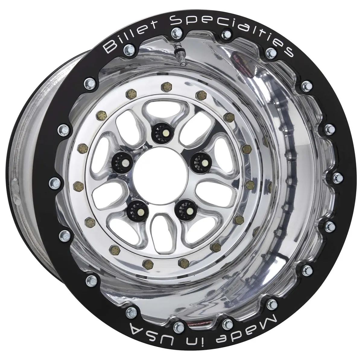 Billet Specialties C-Series Drag Wheels – 17X7.5", 5X4.75 Bolt Pattern, Gloss Black (Cdb076167355) 1