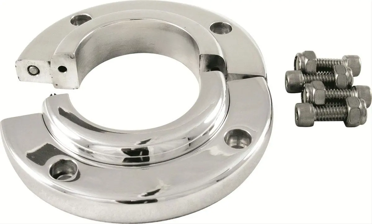 Borgeson Billet Aluminum Swivel Floor Mount – Polished Steering Column Base 1