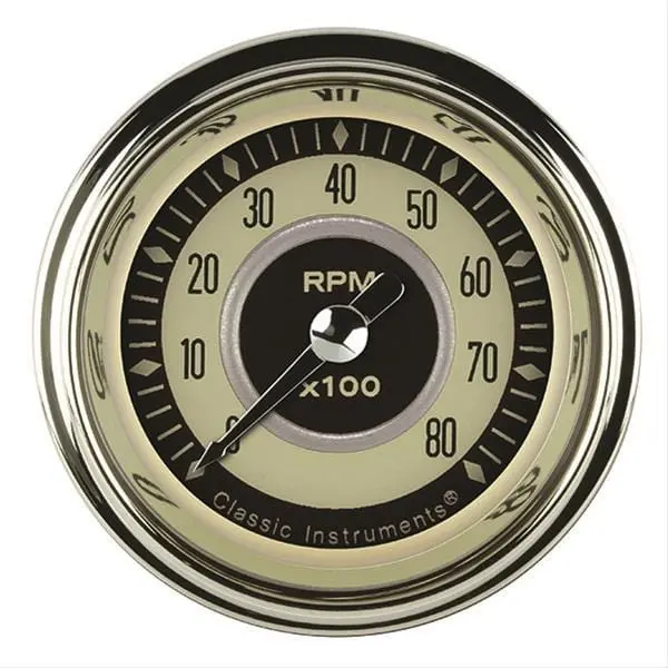 Classic Instruments Nostalgia Vt Series Tachometer – Chrome Housing, 0–8000 Rpm (Nt183Shc) 1