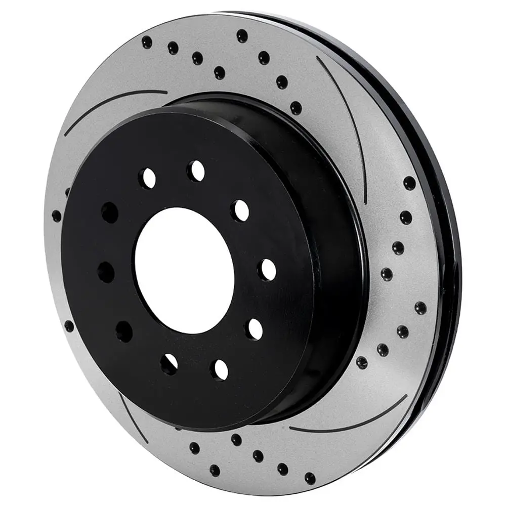 Wilwood Forged Brake Rotors – 14" Vented, Slotted & Drilled, Rear Application (160-15514-Bk) 1